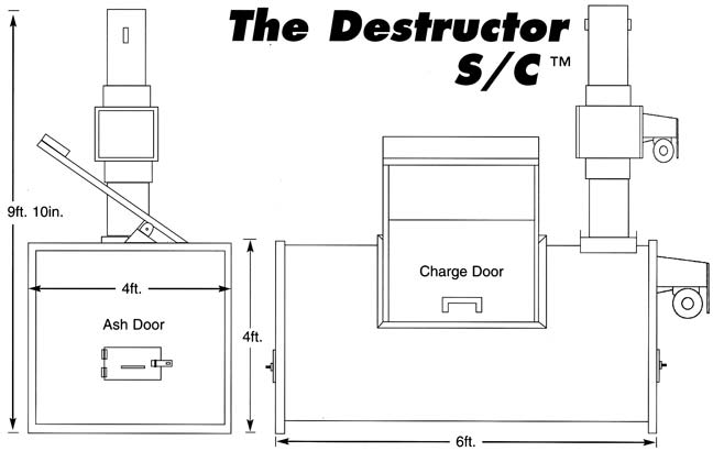Destructor S/C swine and poultry incinerator drawings