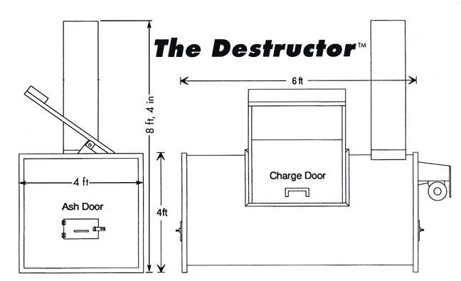 Destructor S/C swine and poultry incinerator drawings